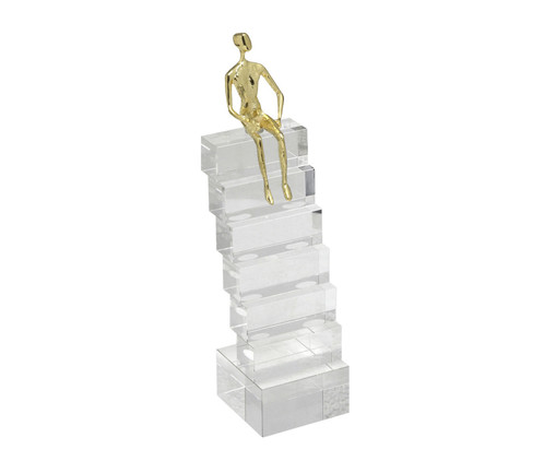 Escultura Sitting on Stairs - Dourado, gold | WestwingNow