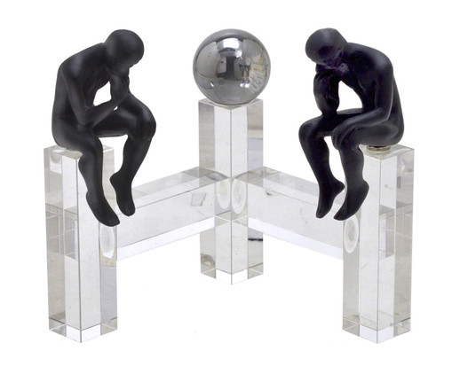 Escultura Duo Sit and Wait - Preto, black | WestwingNow