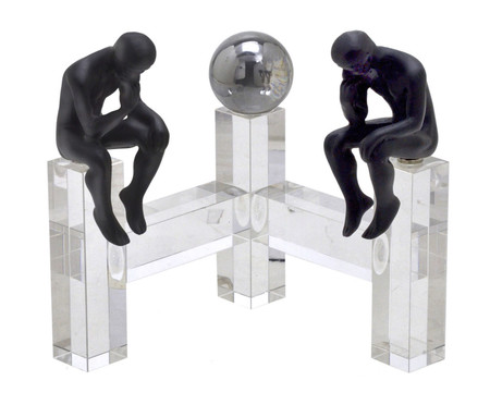 Escultura Duo Sit and Wait - Preto