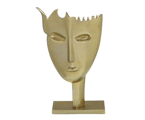 Escultura Fame Mask - Dourado, gold | WestwingNow