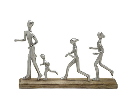 Escultura Enjoying Family - Prateado