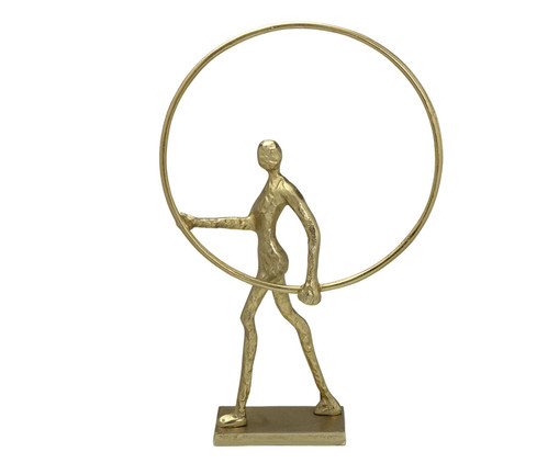 Escultura Homem com Aro - Dourado, gold | WestwingNow