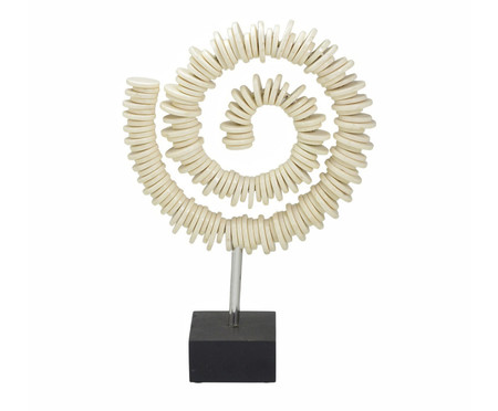 Esculturaem Resina Espiral - Off White