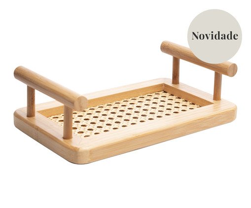 Bandeja com Alças Treliça, Bege | WestwingNow