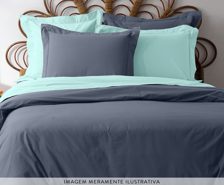 Saia para Cama Box Matt Denim - 200 Fios | WestwingNow