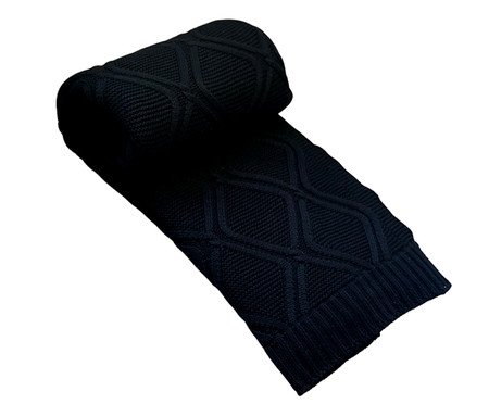 Manta em Tricô Luxo Preto | Westwing