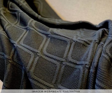 Manta em Tricô Luxo Preto | Westwing