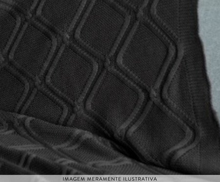 Manta em Tricô Luxo Preto | Westwing