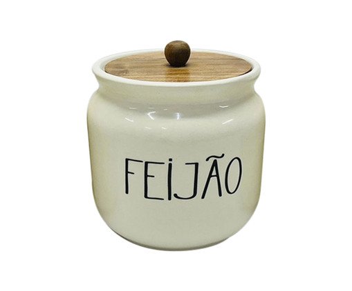 Pote para Feijão em Cerâmica Maldovar - Creme, beige | WestwingNow