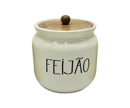 Pote para Feijão em Cerâmica Maldovar - Creme | Westwing