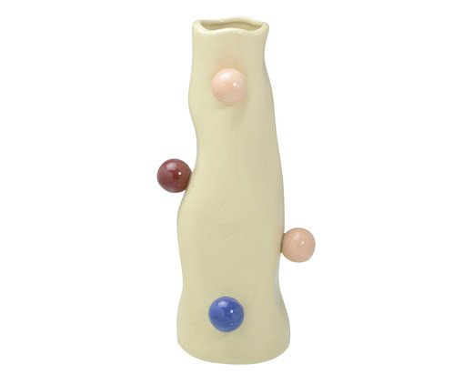 Vaso em Cerâmica Sexate - Creme, beige | WestwingNow