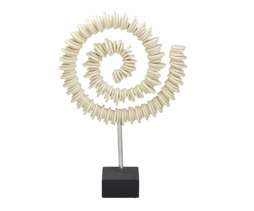 Escultura em Resina Spiral - Off White, Off White | WestwingNow