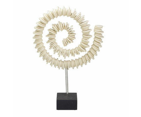 Escultura em Resina Spiral - Off White