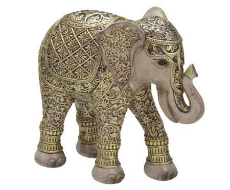 Adorno Elefante em Resina Max II - Dourado