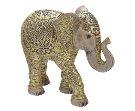 Adorno Elefante em Resina Max III - Dourado