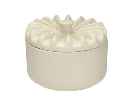 Potiche em Porcelana Lethbridge II - Creme