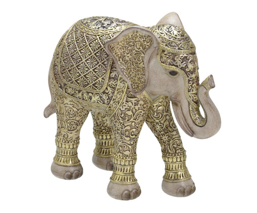 Adorno Elefante em Resina Max I - Dourado, gold | WestwingNow