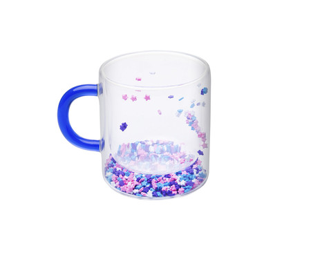 Caneca com Parede Dupla Stars Azul | WestwingNow