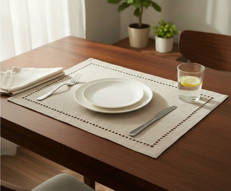 Jogo de Lugares Americano Lévis Bege | Westwing