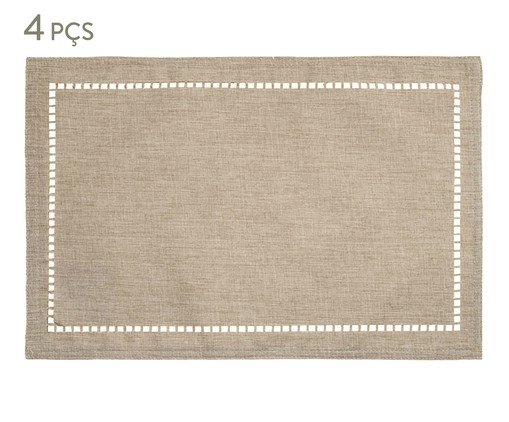 Jogo de Lugares Americano Lévis Bege, Bege | WestwingNow