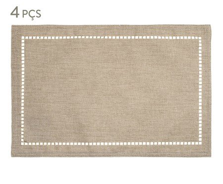 Jogo de Lugares Americano Lévis Bege | Westwing