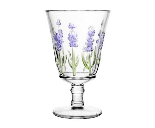 Taça para Água Lavanda Hand Painting, Transparente | WestwingNow