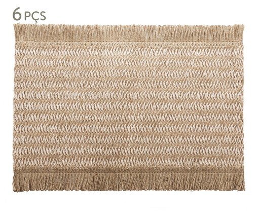 Jogo de Lugares Americano Samsun Off White, Bege | WestwingNow