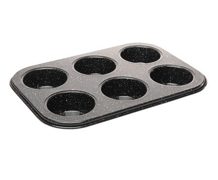Forma para Cupcakes Antiaderente Granilite Preta