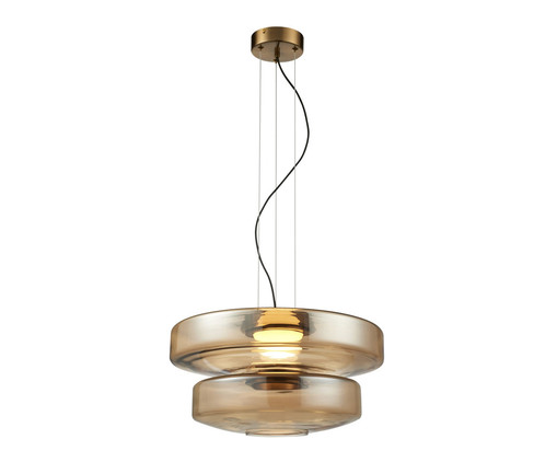 Pendente Artsy Led Ambar e Dourado Bivolt, Âmbar | WestwingNow