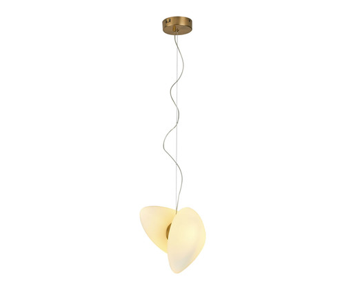 Pendente Boulder Led Branco e Dourado Bivolt, Branco | WestwingNow