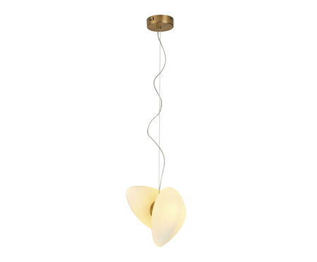 Pendente Boulder Led Branco e Dourado Bivolt