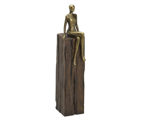 Escultura em Resina Sitting Person II - Dourado, gold | WestwingNow