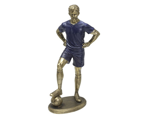 Estatueta Jogadora de Futebol em Resina, blue | WestwingNow