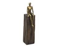 Escultura em Resina Sitting Person I - Dourado | WestwingNow