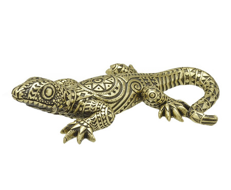 Adorno Lagarto em Resina Bendy - Dourado