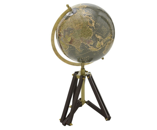 Globo com Suporte em Metal Clam - Marrom, gold | WestwingNow