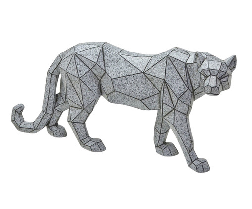 Adorno Leopardo em Resina Geographic - Cinza, grey | WestwingNow