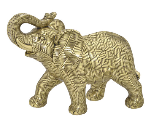 Adorno Elefante em Resina Factor I - Dourado, gold | WestwingNow