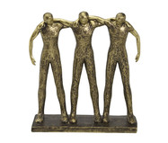 Escultura Three Frinds em Resina - Dourado | WestwingNow