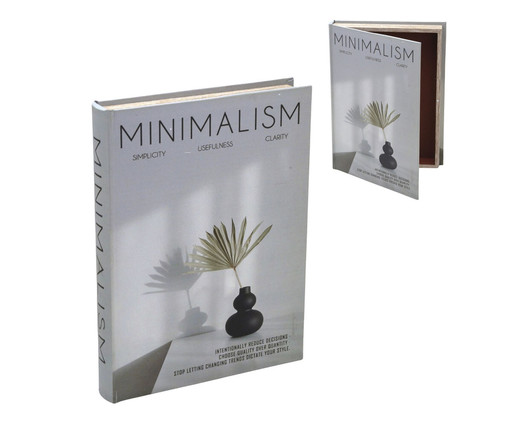 Livro Caixa Minimalism - Cinza, white | WestwingNow