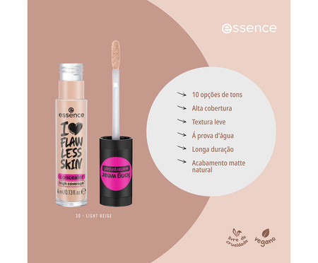 Corretivo líquido I LOVE FLAWLESS SKIN essence - 30 Light Beige | WestwingNow