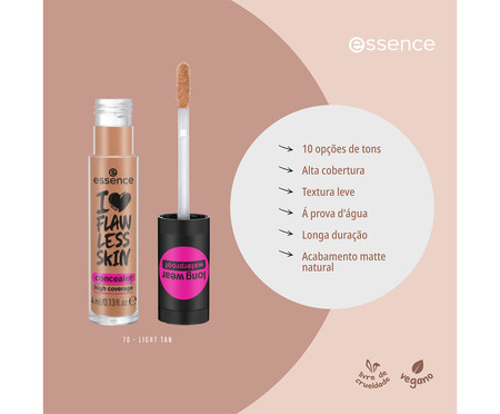 Corretivo líquido I LOVE FLAWLESS SKIN essence - 70 Light Tan | WestwingNow