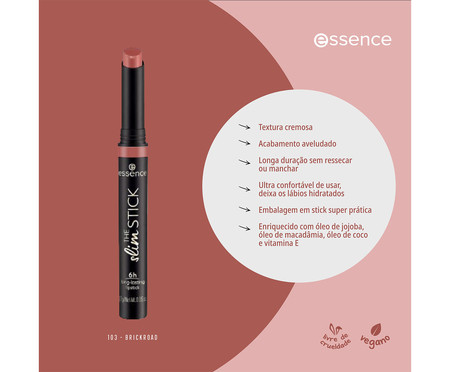 Batom cremoso THE slim STICK essence - 103 Brickroad | WestwingNow