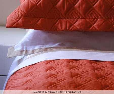 Colcha Matelassada 400 fios - Terracota | Westwing