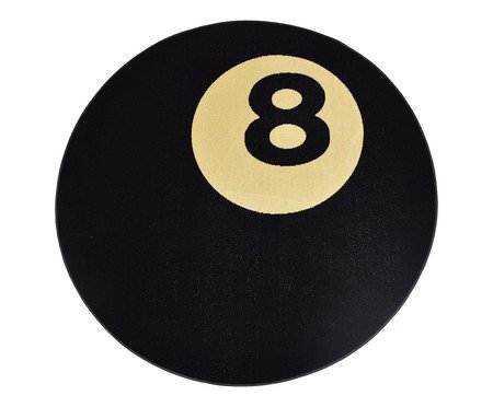 Tapete Madagascar Bola Oito Preto | Westwing