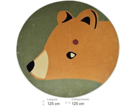 Tapete Madagascar Bear Verde e Creme | Westwing