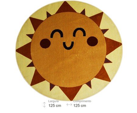 Tapete Madagascar Sol Amarelo e Creme | Westwing