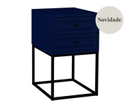 Mesa de Cabeceira Bonn Azul e Preto | WestwingNow