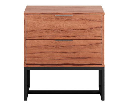 Mesa de Cabeceira Itzzon Castanho e Preto, Marrom | WestwingNow