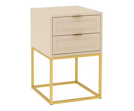 Mesa de Cabeceira Bonn Frapê e Dourado | Westwing
